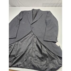 Neil Allyn Suit Jacket Mens 54 Gray Cutaway Tuxedo Tailcoat Formal Wedding NWT